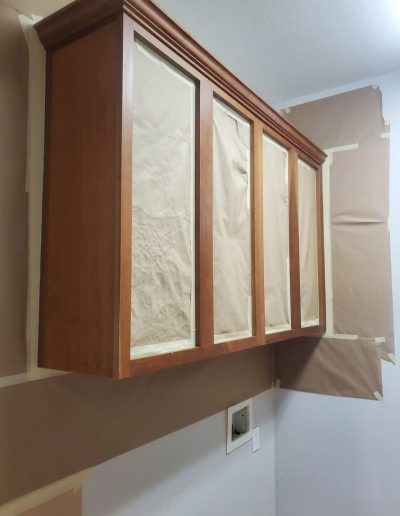 wood cabinet painting in porterville